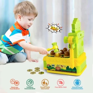 VATOS Mini Coin Operated Arcade Game Bank with 2 Hammers