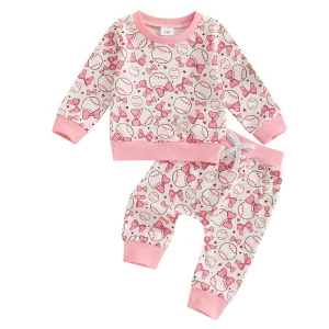 Toddler Girls 2-piece Set Floral Ruffle Sleeve Elastic Leggings